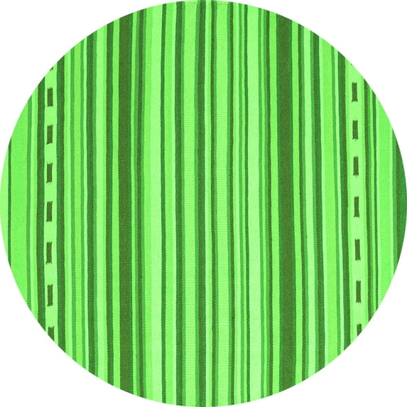 Ahgly Company Indoor Round Southwestern Green Country Area Rugs, 4' Round