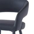 thumbnail image 6 of Modern Faux Leather and Metal 26" Counter Height Stool Set of 2 Black, 6 of 8