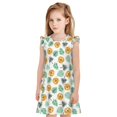 thumbnail image 1 of Balery Tiger Leaves Camisón de princesa para niñas, pijama de algodón con mangas abullonadas, suave y bonito.-Small, 1 of 6