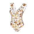 thumbnail image 4 of Yiaed Cute Bee Gnome2 Print Women's Ruffled One Piece Swimsuit V Neck Swimwear Slimming Monokini for Woman-Small, 4 of 8