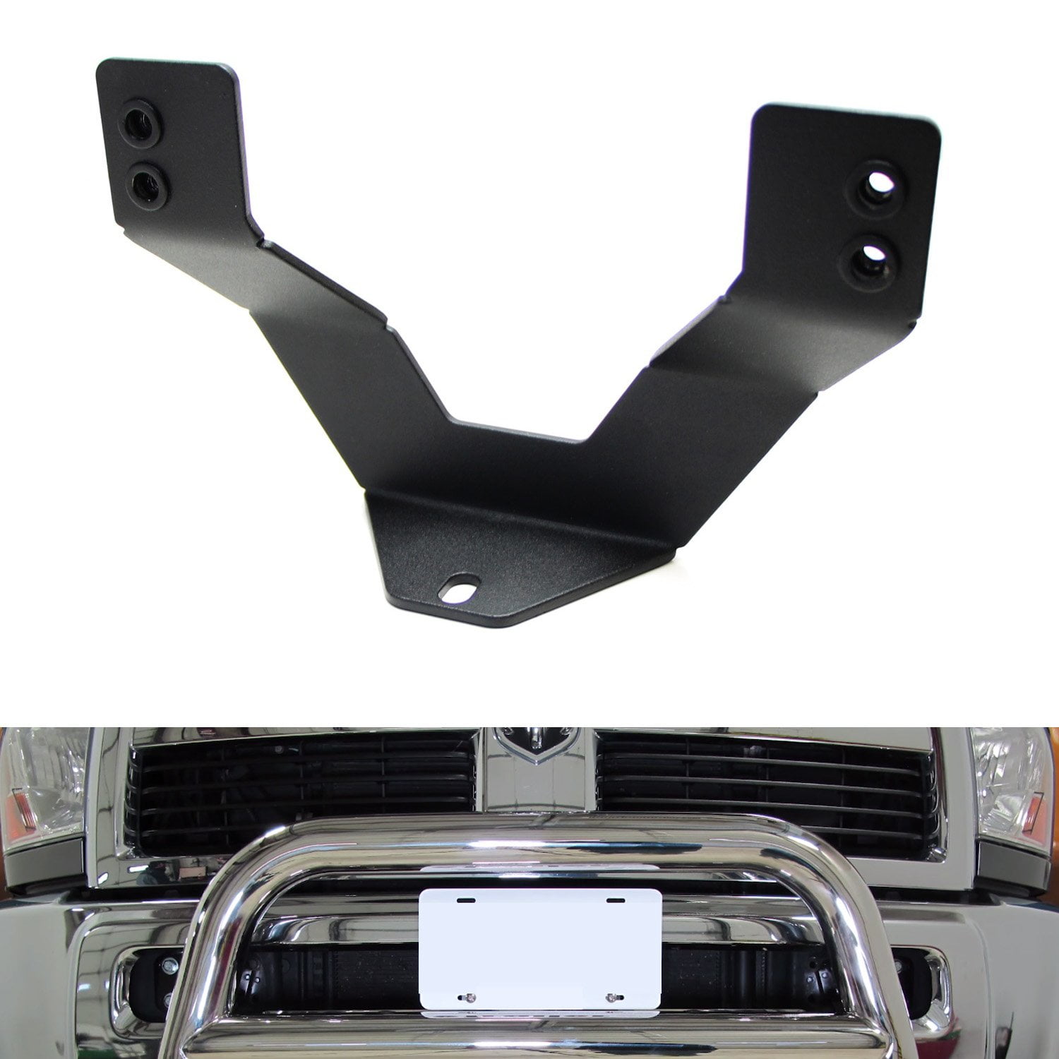 iJDMTOY VShape Bull Bar License Plate Relocator Relocation Mounting