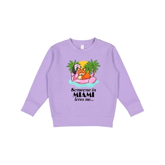 Inktastic Someone in Miami Loves Me Toddler Sweatshirt