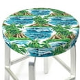 thumbnail image 3 of Disketp Hawaii Palms Funda Redonda para Taburete, Funda de Cojín para Silla de Bar Suave y Elástica-13 inch, 3 of 7
