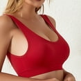thumbnail image 2 of Zuwimk Bras For Women Push Up,Women's Shirred Front Sport Bra With Removable Pads Red,XL, 2 of 4