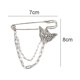 thumbnail image 2 of Broche de cadena larga colgante para hombres y mujeres, alfileres de barra retro de moda, alfiler de seguridad, cadenas geniales punk, suéter, cuello de chal, broches para abrigos, alfiler para niñas, 2 of 5