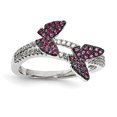 thumbnail image 1 of 925 Sterling Silver Cubic Zirconia Cz Butterfly Ring, 1 of 7