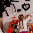 thumbnail image 2 of Halloween Decor Bloody Hand Garland Heart Faux Black Rose Creepy Horror Garland Bloody Horror For Wall Hanging Decoration, 2 of 5