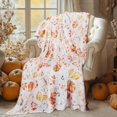 thumbnail image 2 of Fall Throw Blanket for Couch, Soft Cozy Autumn Pumpkin Leaves Blankets, Thanksgiving Blanket for Sofa Chair Home Decor Gift for Women Men 50"X60", 2 of 6