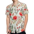 thumbnail image 4 of High Quality Hawaiian Shirts for Men Short Sleeve Aloha Beach Shirt Floral Summer Casual Button Down Shirts Blouses Z2AWQ3, 4 of 7