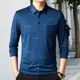 thumbnail image 4 of Polos de negocios de alta calidad con estampado para hombre, camisetas formales de marca de manga larga, camisetas elegantes de invierno con citas, sudaderas para hombre, 4 of 5