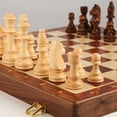 thumbnail image 4 of Ajedrez Tablero de ajedrez de madera Juego de ajedrez internacional de 15 pulgadas Tablero de ajedre CACAGOO  Ajedrez, 4 of 6