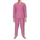 thumbnail image 3 of Balery Pink Gingham Pijama para Hombre de Dos Piezas con Manga Larga, Conjunto de Dormir y Descanso Suave con Bolsillos-XX-Large, 3 of 7