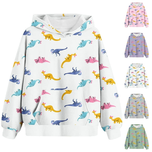 Uxgjfwu Teen Girls Pullover Hoodie Long Sleeve Shirts Kids Printed Round Neck Sweatshirts Suitable For Big Boys Hooded Sweatshirt