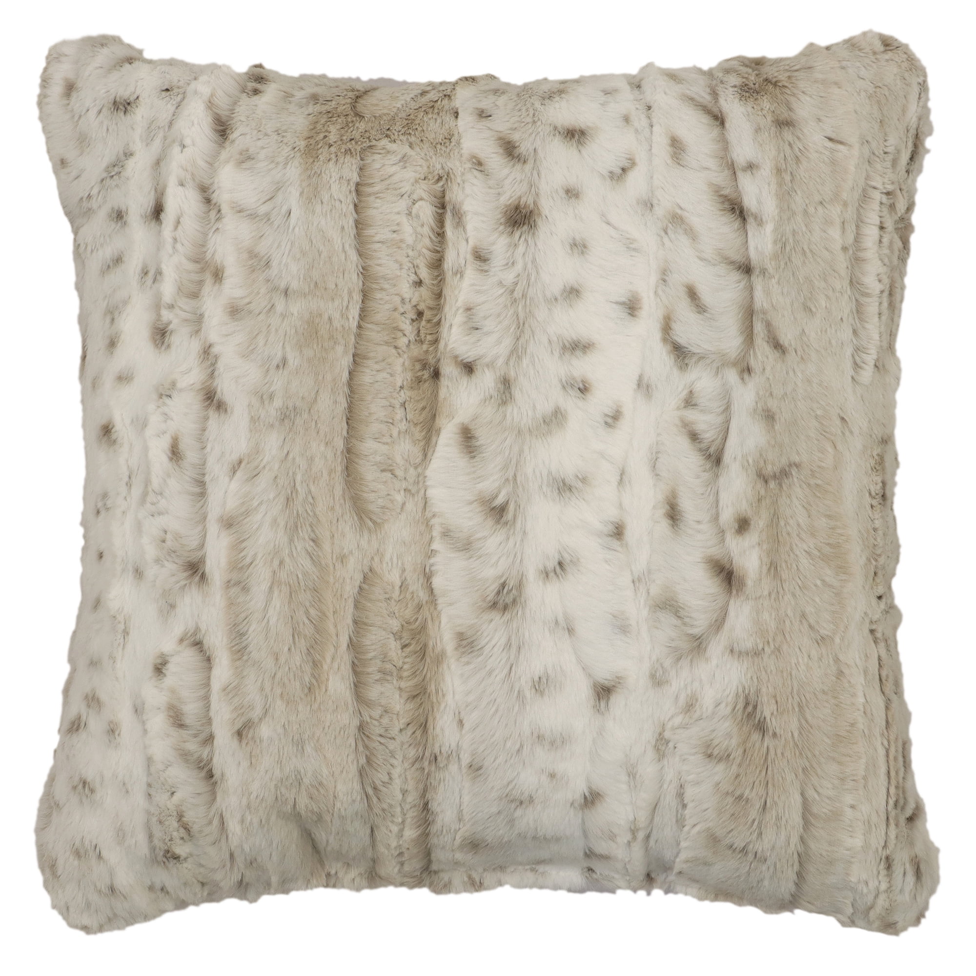 Mainstays Faux Leopard Print Throw Pillow, 18 Inch x 18 Inch, Black and White