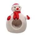 thumbnail image 2 of Casa navideña para gatos, cama cueva con forma de muñeco de nieve, nido suave para gatos, tienda de campaña para gatos, condominio para chihuahuas y L, 2 of 9