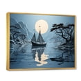 thumbnail image 2 of Designart Boat Oversized framed wall art decor, Boat framed wall Art, Blue Boat composition , Blue Modern Gold framed wall art, 40x30 inches Gold Frame, 2 of 5