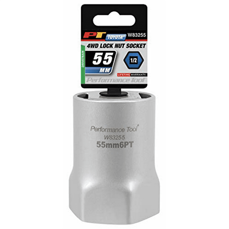Performance Tool W83255 1/2 Dr Lock Nut Socket 55MM Hex - Walmart.com