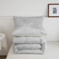 thumbnail image 5 of Feelyou Spooky Spider Web Queen Comforter Set, Cute Silver Halloween Spider Comforter Sets Queen, Gray Reversible, 3pcs, 1 Comforter and 2 Pillowcases, 5 of 7