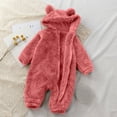 thumbnail image 4 of Fengyings Clearance Newborn Baby Jumpsuit Hooded Fleece Rompers Long Sleeve Onesies Outwear Outfits, 4 of 7