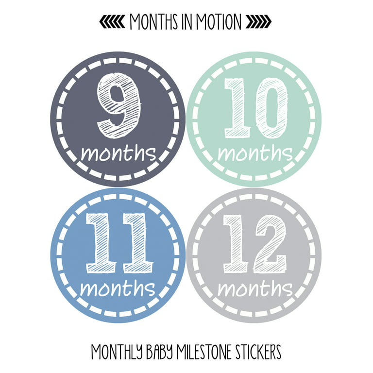 Baby Monthly Milestone Stickers Boy - Baby Milestone Stickers Boy