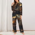 thumbnail image 2 of Balery Adorable Otter Pair Hug Conjunto de Pijama con Estampado para Mujer, Conjunto de Dos Piezas con Manga Larga, Ropa de Dormir Suave con Bolsillos, Pijamas Cómodos-Small, 2 of 7