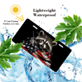 thumbnail image 4 of 1 Pcs 2D Flat License Plate Covers & Frames, Raccoon with American Flag For Decorative Front, Waterproof For Decoration Aluminum License Plate Covers & Frames Cover For Men Women, 12" X 6", 4 of 6