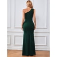 thumbnail image 5 of SouqFone High Waisted Ruched Long Prom Dress for Evening Party-XL,Dark Green, 5 of 6