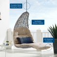 thumbnail image 5 of Swing Lounge Chair, Light Grey Gray Beige, Modern Contemporary Urban Design, Outdoor Patio Balcony Cafe Bistro Garden Furniture Hotel Hospitality, 5 of 6