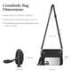 thumbnail image 5 of Bolso bandolera con cartera RFID negra de piel auténtica para mujer, 5 of 7