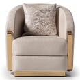 thumbnail image 3 of Michael Amini Carmela Accent Chair - Almond/Gold, 3 of 19