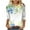 Green Plus Size Blouse for Women_t, variant on CYMMPU Loose Fit Round Neck Spring Tops Blouses for Women Dressy Casual 3/4 Sleeve Summer Fashion Shirts Tunic Tops Flower Pattern Mother's Gift Topss White S