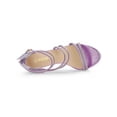 thumbnail image 4 of BLISSFUL STEP Women's Shoes Stiletto Heel Open Toe Ankle Strap Rhinestone Buckle Sandals Taro Purple 10, 4 of 7