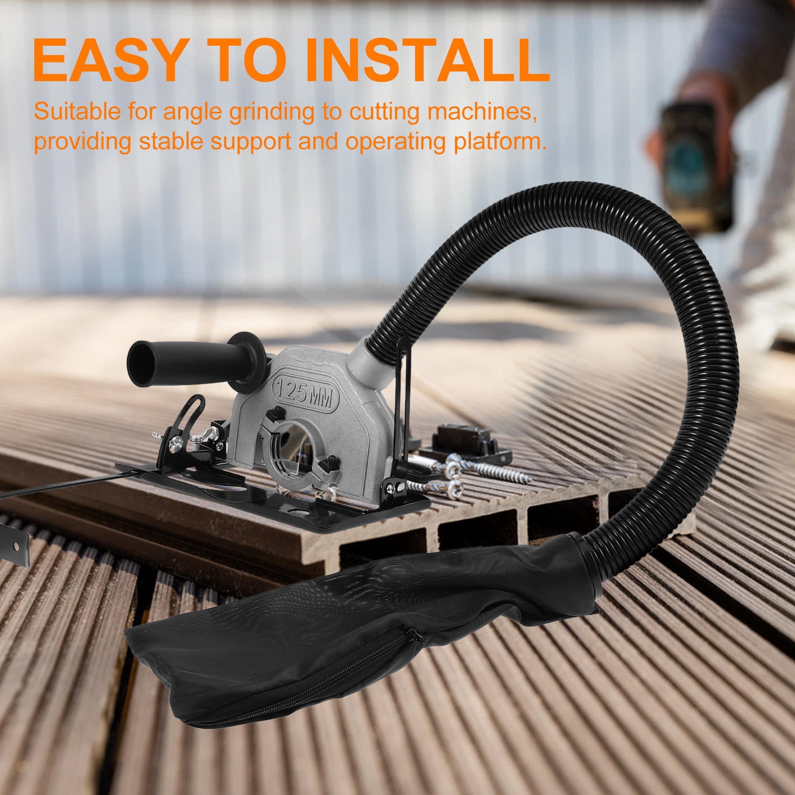Milisten Straight Grinder Holder Angle Grinder Mount Bracket Adjustable Angle and Height 1 Set