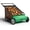 Green+Black, variant on Senfot 21 Inch Wide Light Green Hand Push Steel Lawn Sweeper Leaf Collector Durable Steel Large Hopper Bag for Lawn Grass Leaves Pine Needle Collection Work