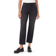 kensie Jeans for Women The Ella Vintage Straight High-Rise Straight Leg 27-Inch Inseam Raw Edge, Ramona, 0
