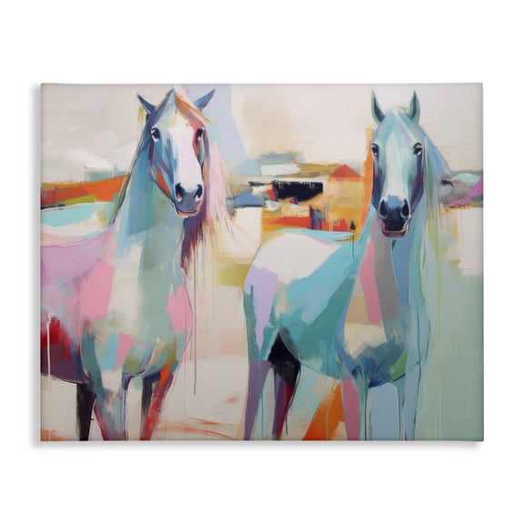Stupell Industries Modern Pastel Stallions Duo Canvas Art, 20 x 16, by Irena Orlov