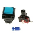 thumbnail image 2 of quare Illuminated Push Button with Switch for Gaming Machine s Repair Parts 12V Lamp 33mm - Blue, 2 of 7