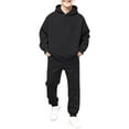 thumbnail image 4 of Kids Hoodie Sweatsuit Set Boys Girls ??aglan Sleeve Tracksui?? Pullover Hooded Sweatshirts and Jogger Pants Set Fall Athleisure, 4 of 5