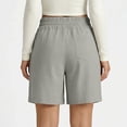 thumbnail image 6 of Akmaiox Biker Shorts for Women High Waisted Elastic Drawstring Waistband Running Shorts with Pockets Breathable Lightweight for Summer Outdoor Gym Workout Shorts S-3XL, 6 of 7