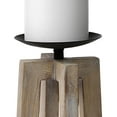 thumbnail image 3 of Mercana Astra Large Light Brown Wood Pedestal Base Table Candle Holder, 3 of 5