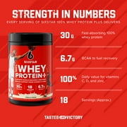 Six Star Pro Nutrition 100% Whey Protein Powder Plus, 30g Protein, Vanilla Cream, 1.81 lbs