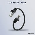 thumbnail image 2 of gearIT cat6 cable 05 ft 6 in (100-Pack) - cat6 Ethernet cable, cat 6 Ethernet cable, cat6 Patch cable, cat 6 Patch cable, cat 6 cable, Network cable, Internet cable - Black 05 Feet, 2 of 7