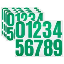 Uxcell 5 Sheets Vinyl House Numbers 4 Inch Self-Adhesive Number Stickers, Green