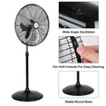 thumbnail image 7 of Achazel 2 Pack 20" Oscillating Pedestal Fan, 3 Speeds Industrial Standing Fan with Aluminum Blades Adjustable Height for Commercial Warehouse Garage, 7 of 7