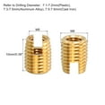 thumbnail image 2 of Self Tapping Threaded Inserts, 10Pack Inner M5 M8x10 Brass Nuts, 2 of 6