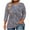 Gray, variant on Womens Tops Floral Print V-neck 3/4 Sleeve Plus Loose Blouse Top Gray L,Tops for Women