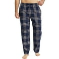 thumbnail image 5 of Onimisc Mens Pajama Pants Flannel Plaid Cotton Sleep Lounge Pants Warm Sleepwear Pants PJ Bottoms with Pockets and Button Fly, 1 Pack, 5 of 9