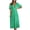 Green womens dresses, variant on Usmixi Summer Dresses for Women Elastic Waist Flowy Smocked Swing Causal Beach Sun Dresses Short Sleeve V-Neck Solid Long Sun Dress Blue XL Up to 65% off