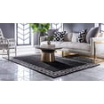 thumbnail image 3 of Unique Loom Athens Collection Classic Geometric Modern Border Design Area Rug, 3 ft 3 in x 5 ft 3 in, Charcoal/Beige, 3 of 6