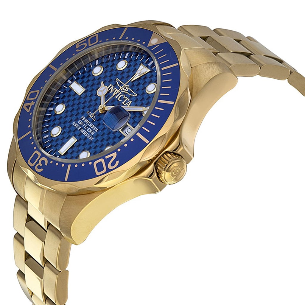 Invicta Men's Pro Diver 14357 Gold Stainless-Steel Plated Swiss Quartz Fashion Watch